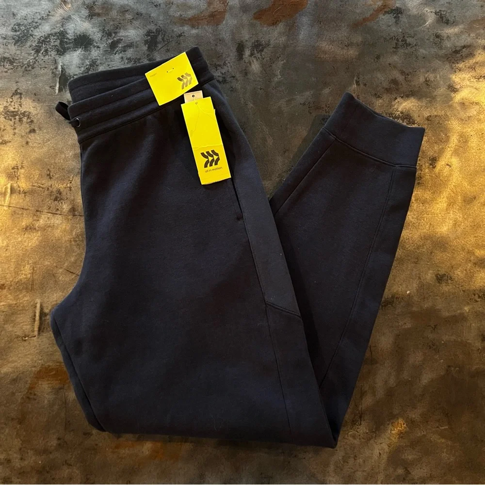 All in Motion Navy Joggers fleece med long